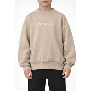 Fear of God ESSENTIALS Kids Taupe Bonded Sweatshirt Size 8Y Core Collection